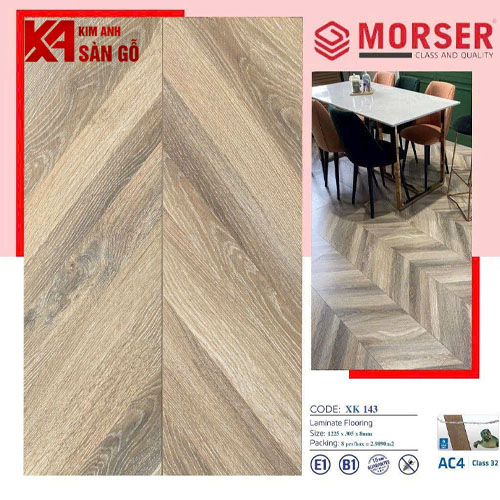 Sàn Gỗ Xương Cá Morser 3D 8mm XK-143